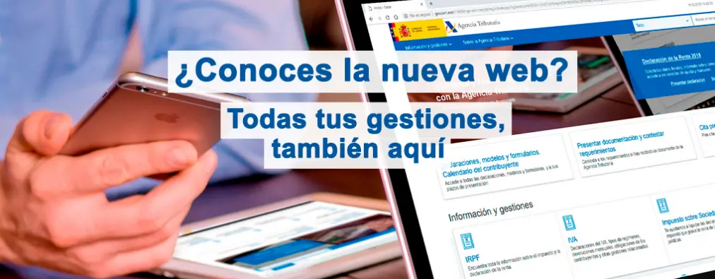 Apariencia de la nueva web de la Agencia Tributaria