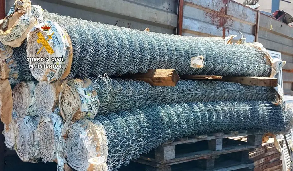 parte del material recuperado