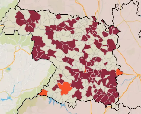 Mapa IA municipios a siete días (15 de julio)