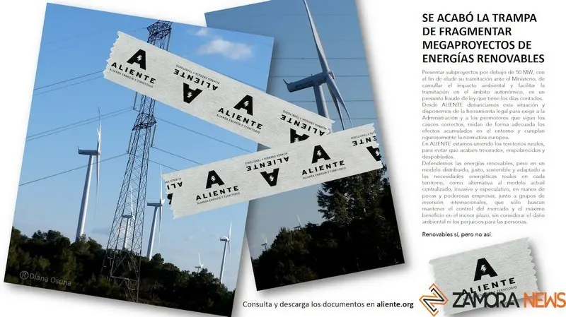 Campaña contra la fragmentaciòn de grandes proyectos de energías renovables