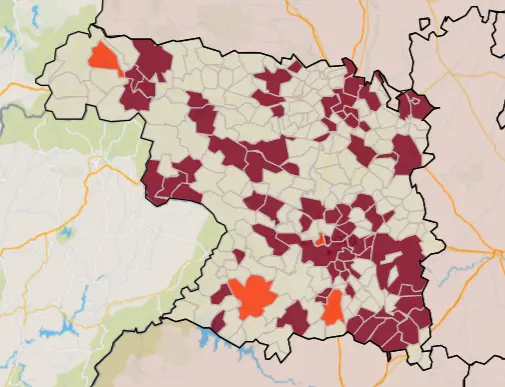 Mapa IA municipios a siete días (18 de julio)