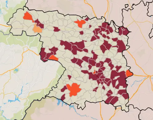 Mapa IA municipios a siete días (21 de julio)