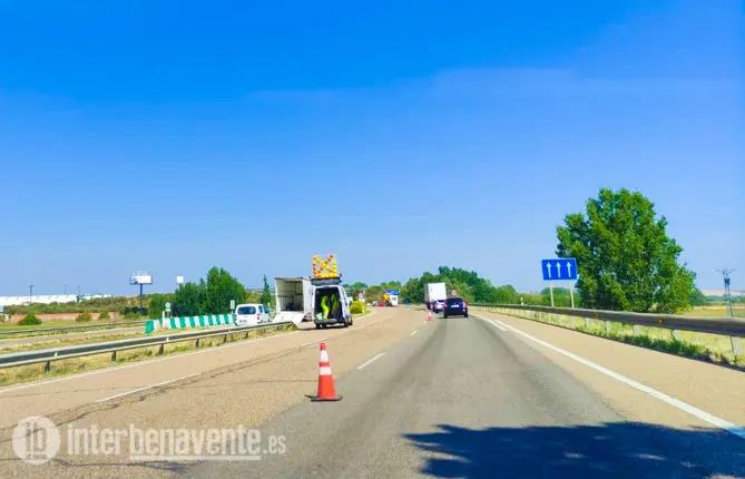 Arreglo A6 a su paso por Benavente. Fotografía: Interbenavente