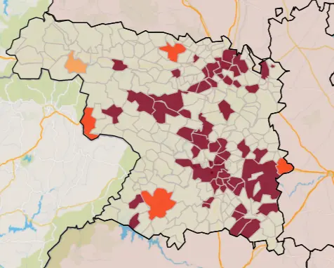 Mapa IA municipios a siete días (22 de julio)
