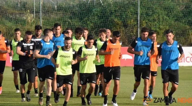 Entrenamiento del equipo rojiblanco. Foto Zamora CF