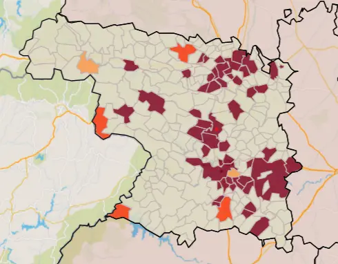 Mapa IA municipios a siete días (24 de julio)