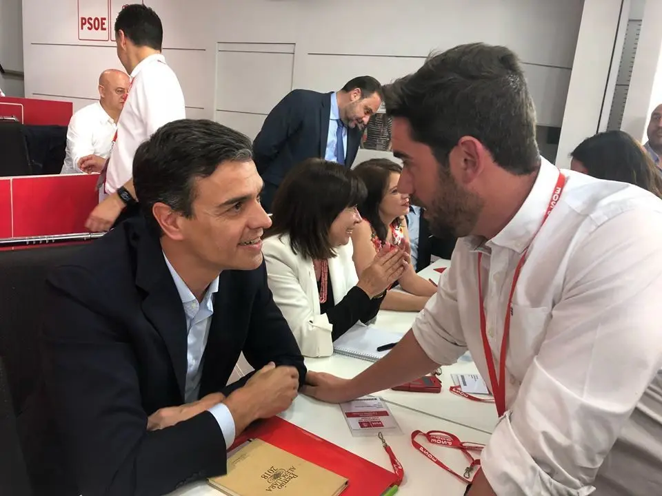 Pedro Sánchez y Antidio Fagúndez