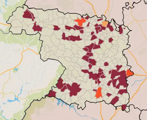 Mapa IA municipios a siete días (29 de julio)