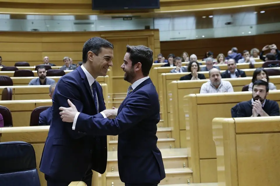 PSOE Zamora. Pedro Sánchez y Antidio Fagúndez