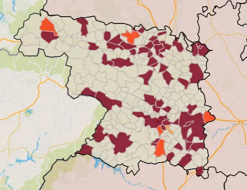 Mapa IA municipios a siete días (3 de agosto)