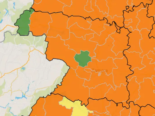 Mapa ZBS casos activos a 7 días (4 de agosto)