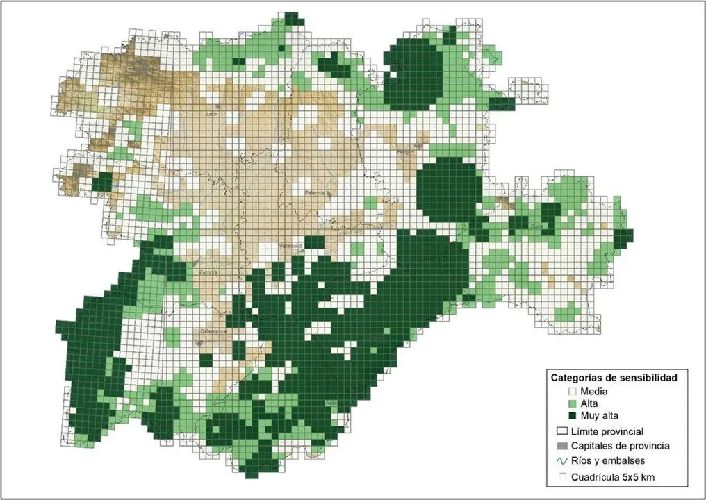 Mapa aves planeadoras cyl