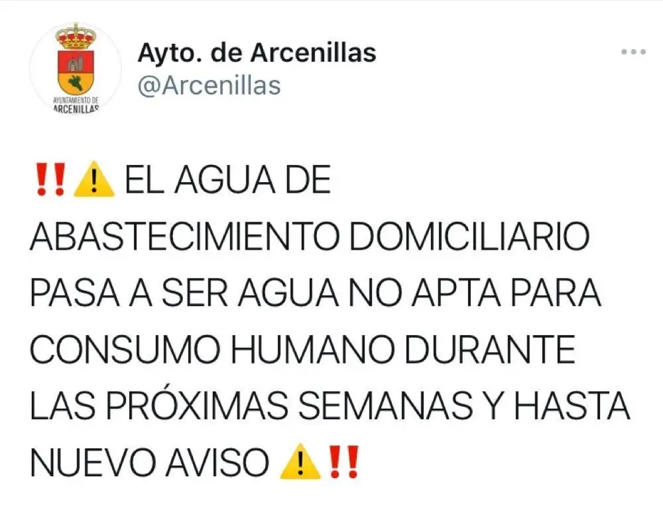 Aviso del Ayuntamiento de Arcenillas