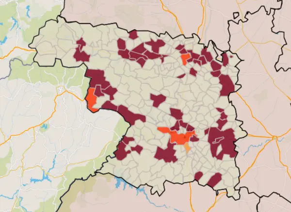 Mapa IA municipios a siete días (12 de agosto)
