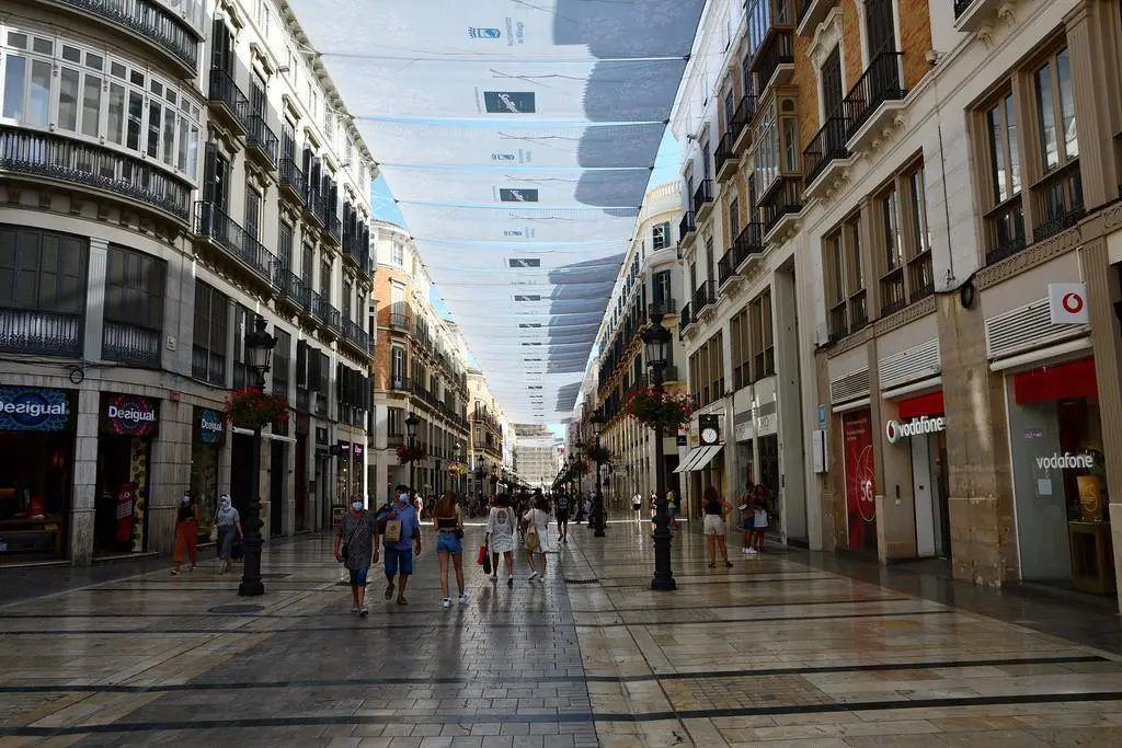 Zona comercial en Málaga