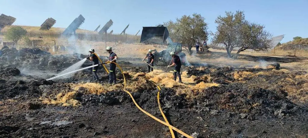 Labores de remate del incendio de Roales. Fotografía: CEDIDA
