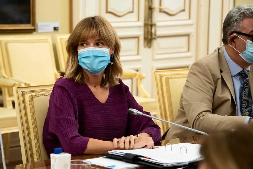 Pilar Alegría en la mesa sectorial de Educación