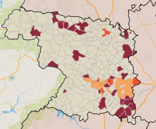 Mapa IA municipios a siete días (26 de agosto)