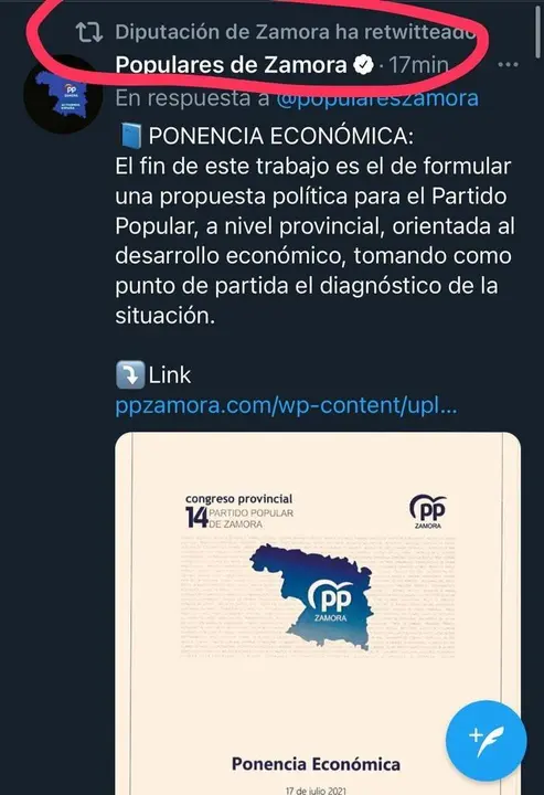 Pantallazo FaceBook Diputación 15-07-2021