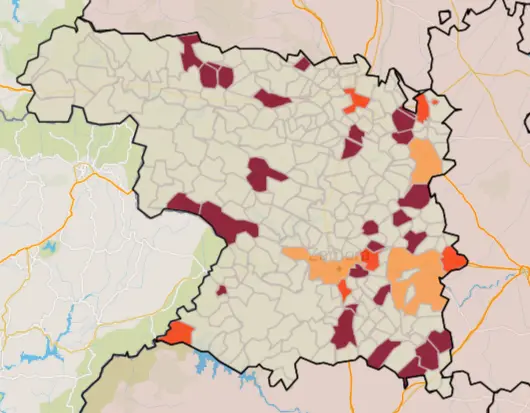 Mapa IA municipios a siete días (1 de septiembre)