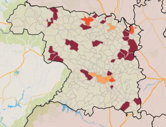 Mapa IA municipios a siete días (8 de septiembre)
