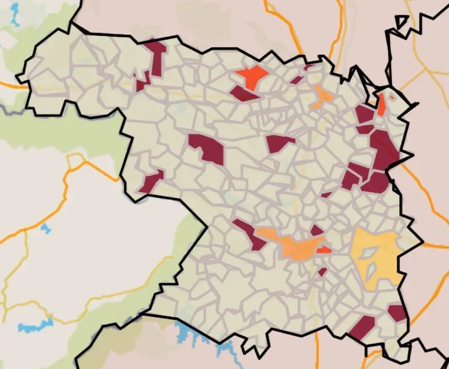 Mapa IA municipios a siete días (9 de septiembre)