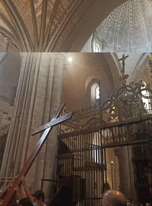 Llegada de la Cruz de los jóvenes. Fotografía: Facebook de la Diócesis de Zamora