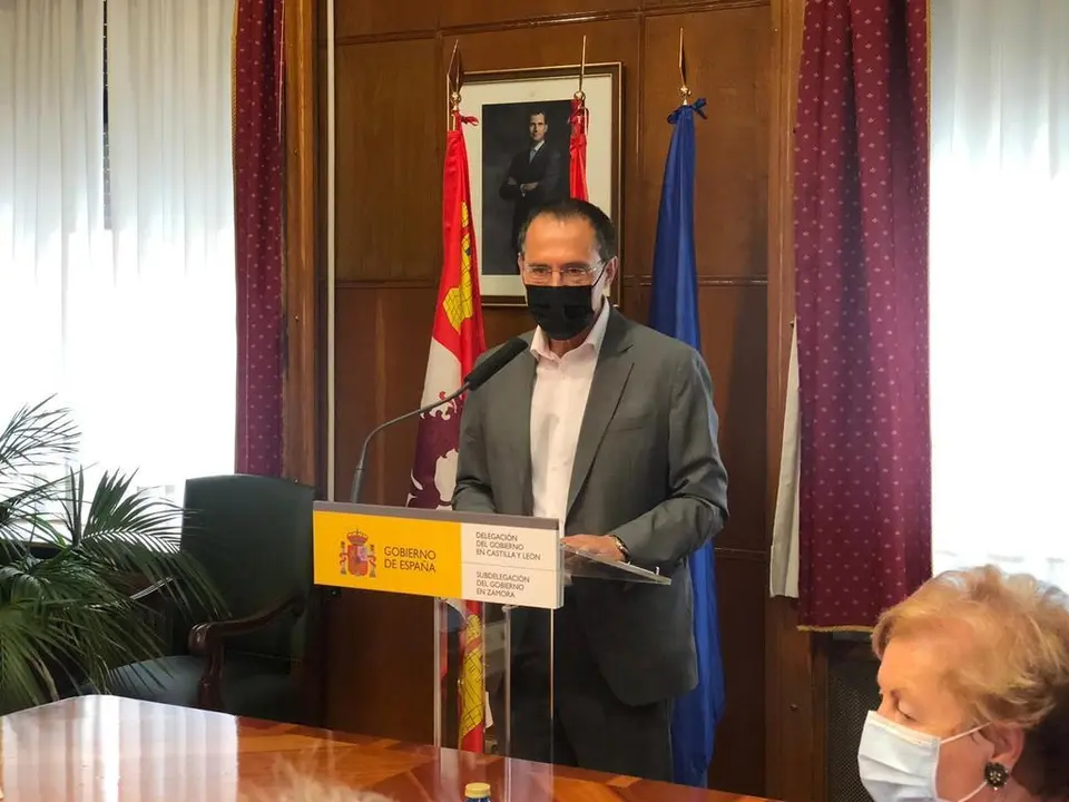 El subdelegado del Gobierno, Ángel Blanco, en rueda de prensa