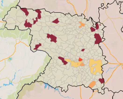 Mapa IA municipios a siete días (13 de septiembre)