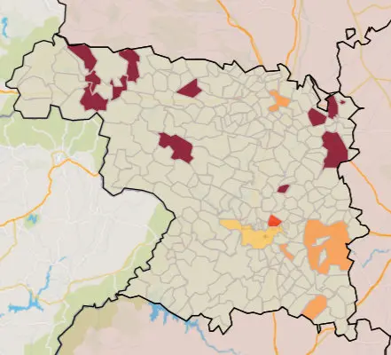 Mapa de incidencia por municipios