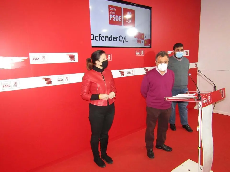 PSOE-Zamora. Procuradores Cortes CyL Ana Sánchez, Carlos Fernández y José Ignacio Martín Benito 2021