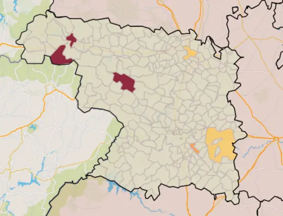 Mapa IA municipios a siete días (20 de septiembre)