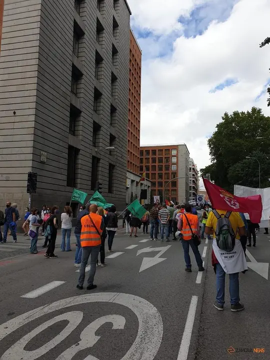 Protesta de zamoranos en Madrid contra la temporalidad pública
