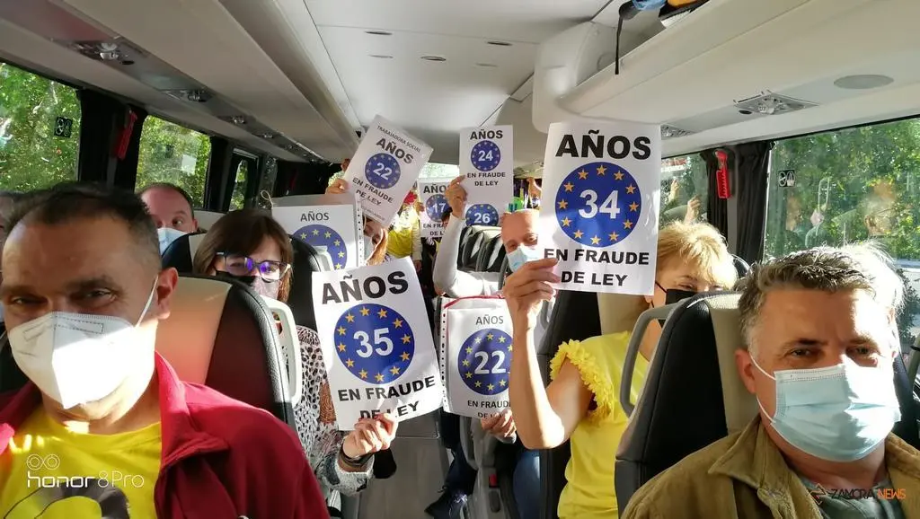 Protesta de zamoranos en Madrid contra la temporalidad pública