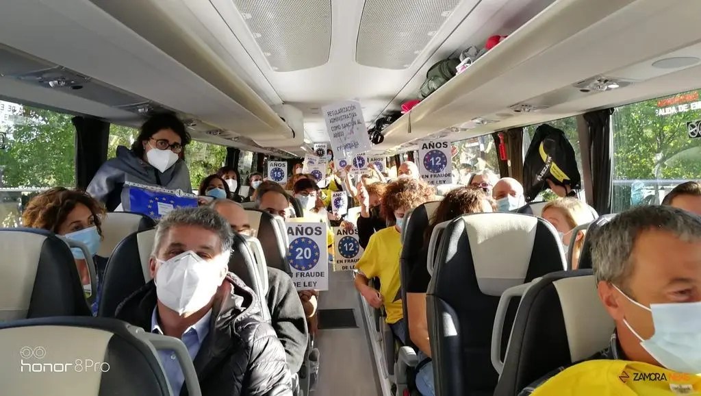 Protesta de zamoranos en Madrid contra la temporalidad pública