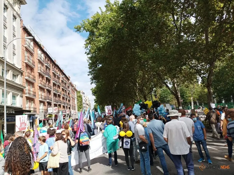 Protesta de zamoranos en Madrid contra la temporalidad pública