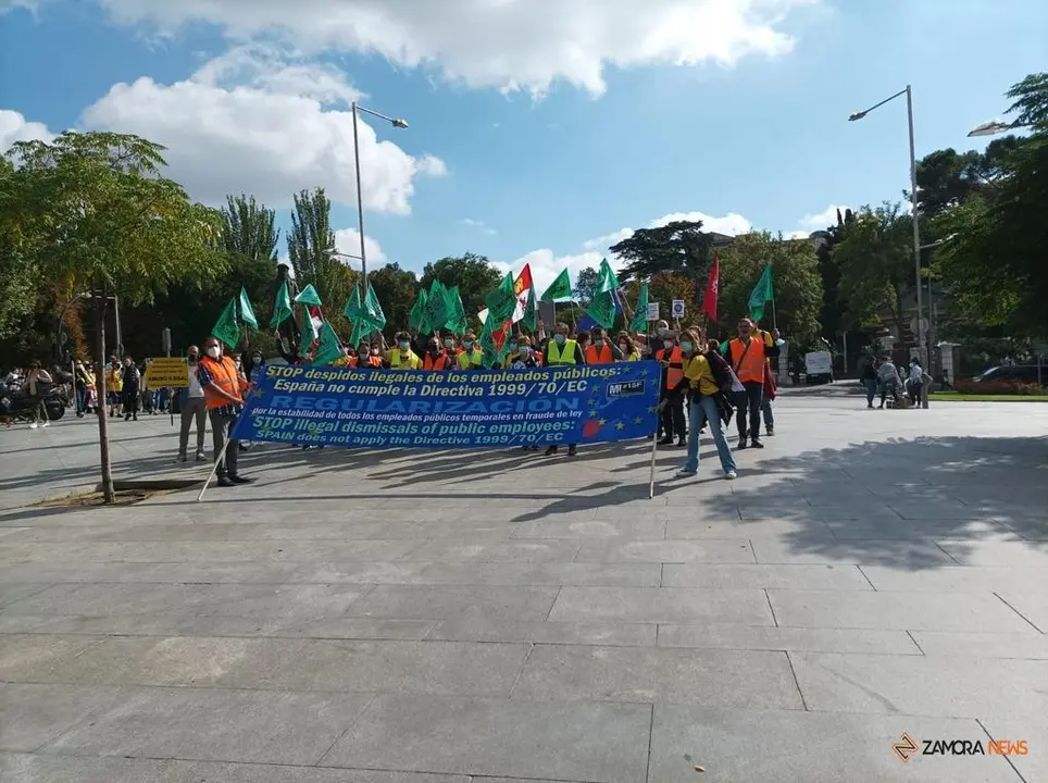 Protesta de zamoranos en Madrid contra la temporalidad pública