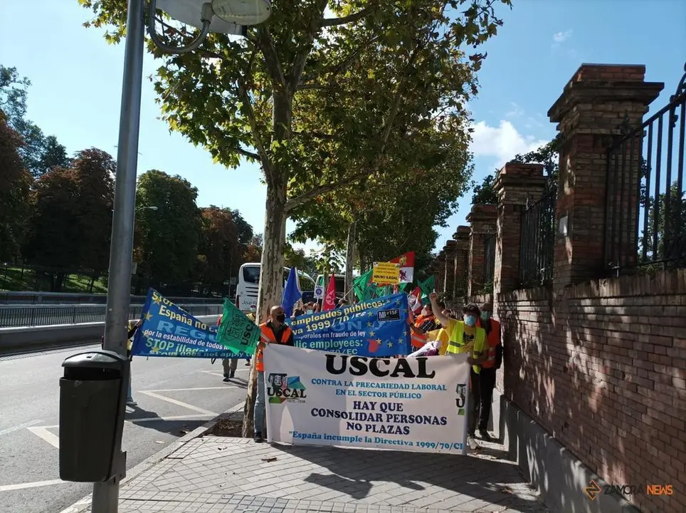 Protesta de zamoranos en Madrid contra la temporalidad pública