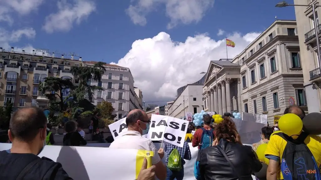 Protesta de zamoranos en Madrid contra la temporalidad pública