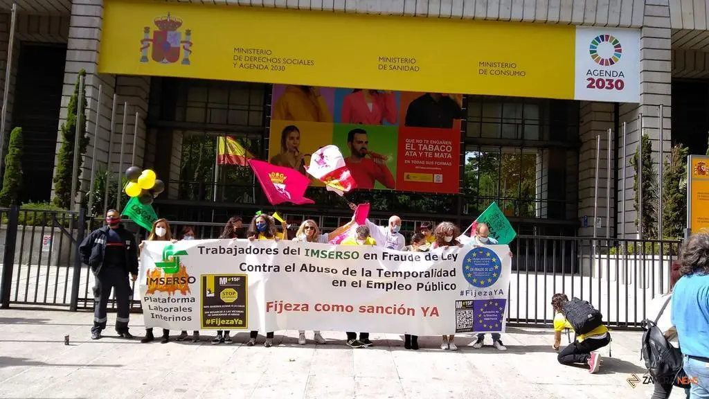 Protesta de zamoranos en Madrid contra la temporalidad pública