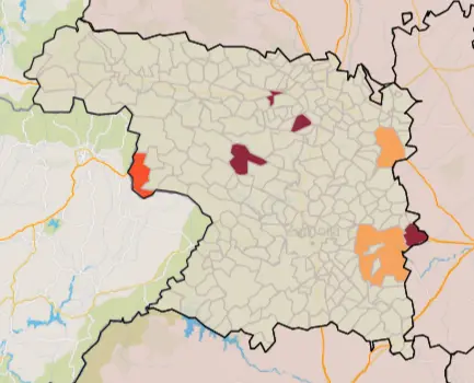 Mapa IA municipios a siete días (28 de septiembre)