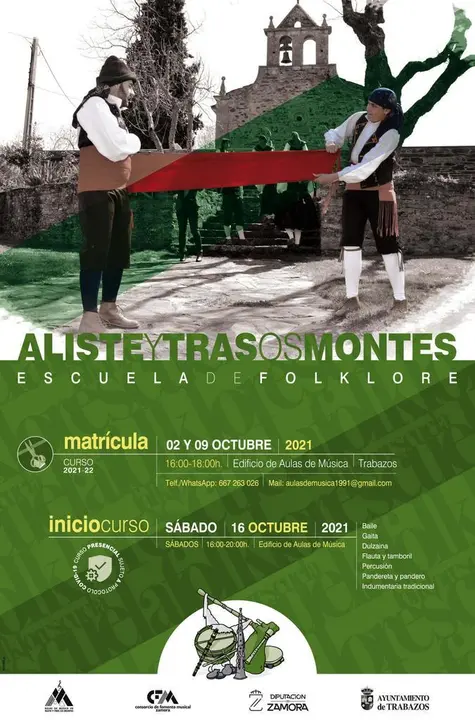 Cartel Aulas de Música de Aliste y Tras os Montes
