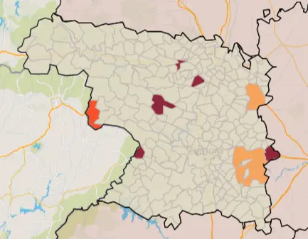 Mapa IA municipios a siete días (29 de septiembre)