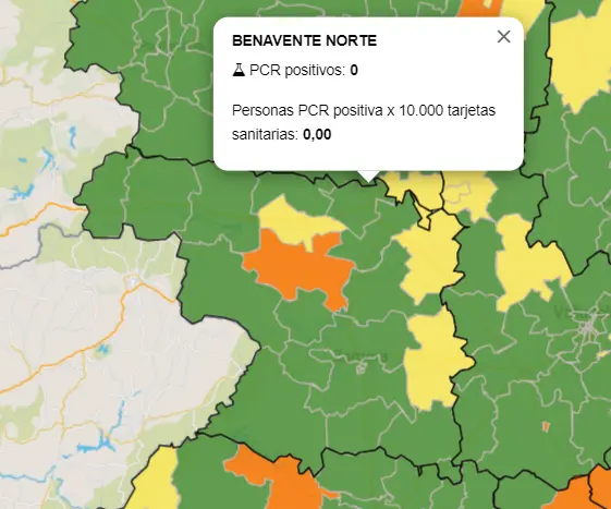 Mapa ZBS casos activos a 7 días (29 de septiembre)