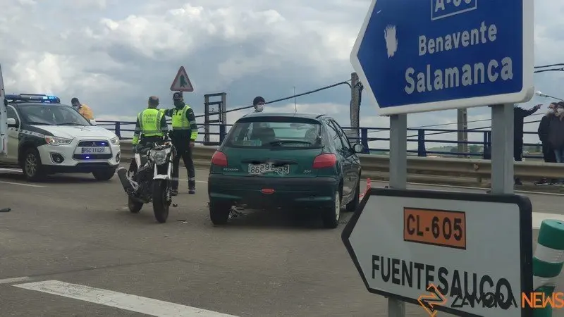 Foto de archivo de un accidente en el punto 168 de la CL-605