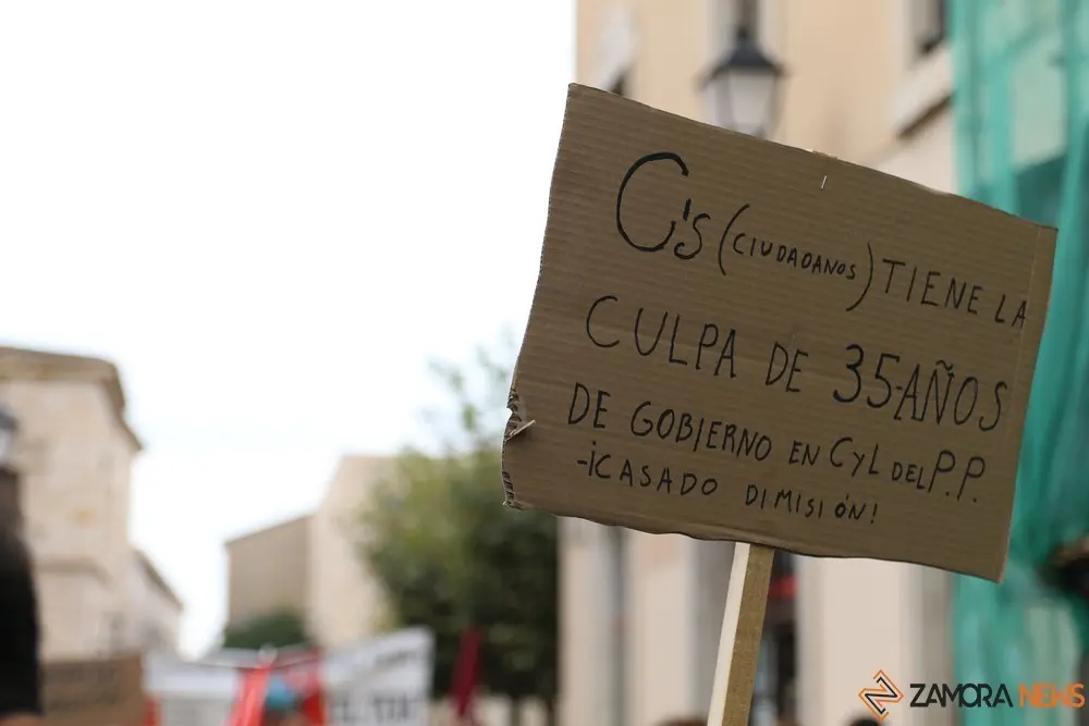 Pancarta en defensa de la Sanidad Pública