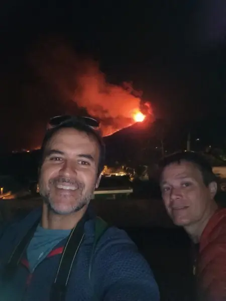 Fernando Camacho y Óscar Fernández en La Palma, Fotos cedidas