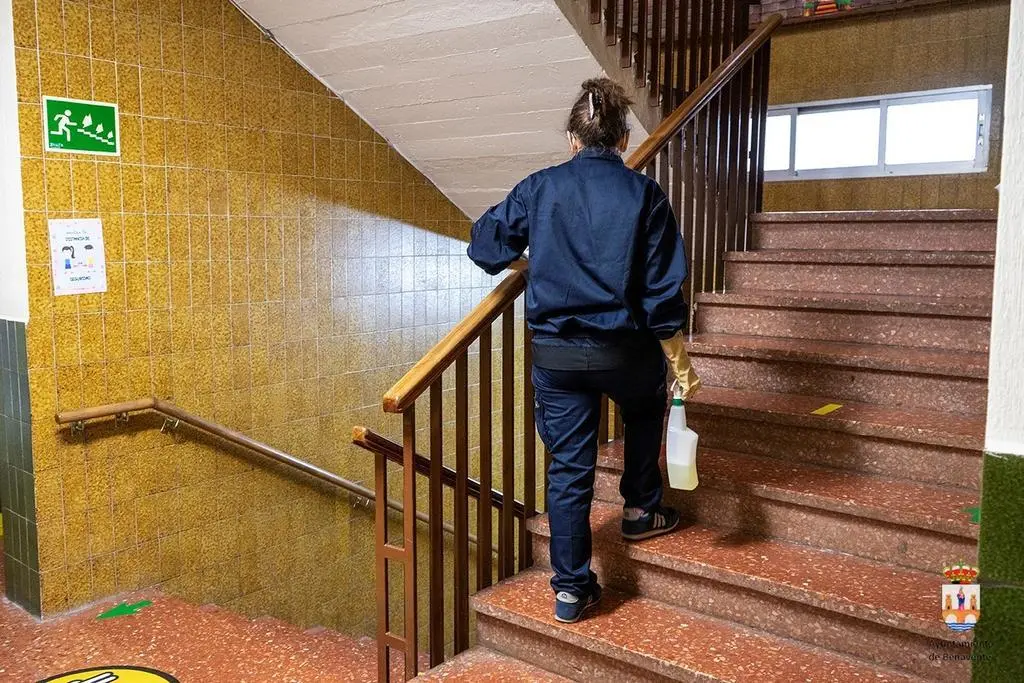 Desinfección en los centros escolares de Benavente