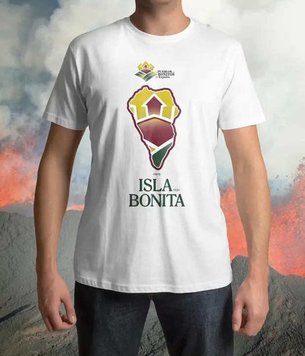 camiseta con volcan
