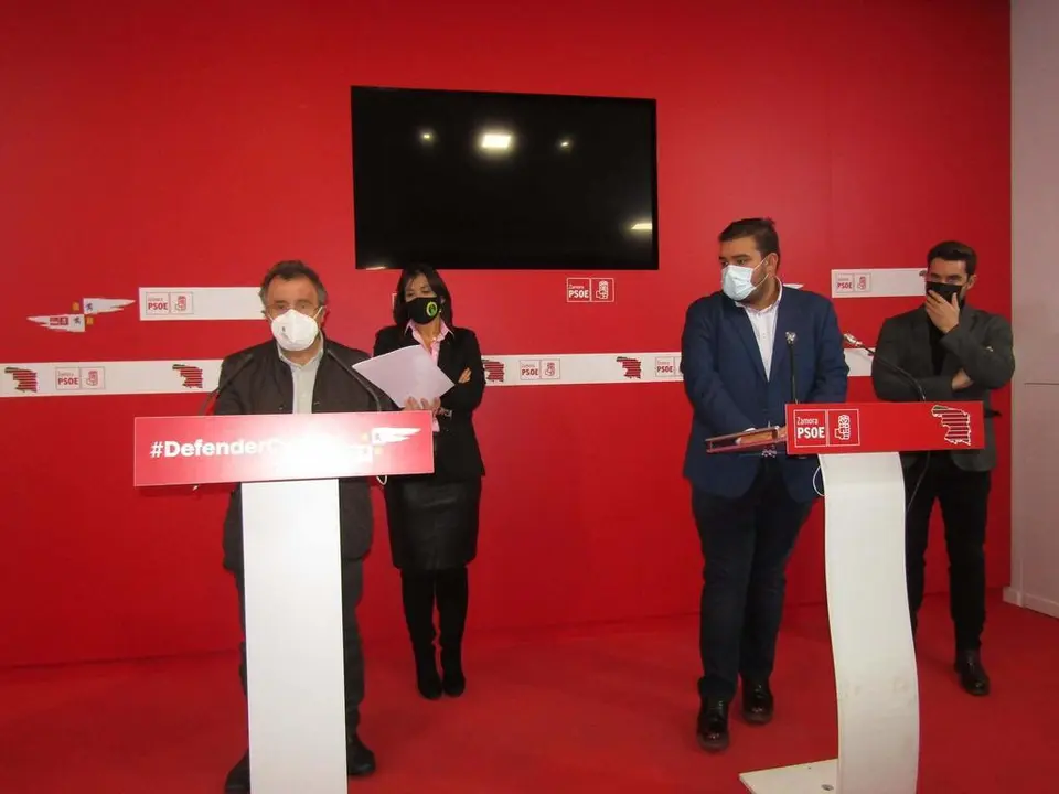 PSOE Cortes CyL. JI Mrtín Benito, Ana Sánchez, Carlos Fernández y Antidio Fagúndez